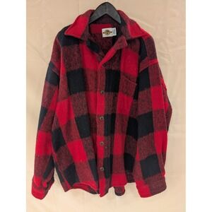 Earth Ragz XL Mens Buffalo Plaid Flannel Sherpa Lined Shirt Jacket Oversized